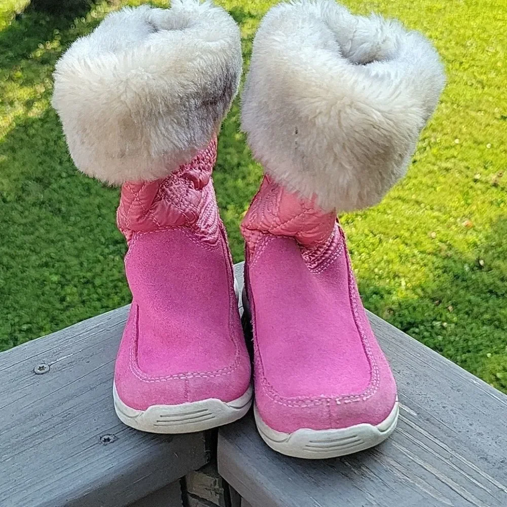Timberland HLBRY pink toddler boots size 7